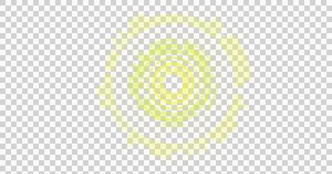 Image of yellow circular interfaces spinning over transparent background Ilustração Stock