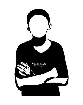The image of a young child without a face or plain in black and white Stock Illustration