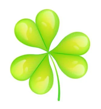 The images of abstract three-leaf clover. Stock Illustration