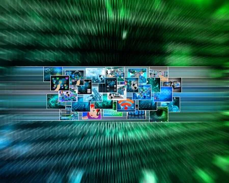 Images and binary code イラスト素材