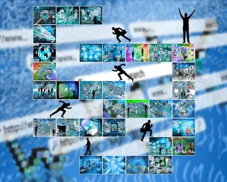 Images and silhouettes Stock Illustration