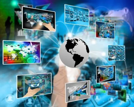 Images around the earth Stock Illustration