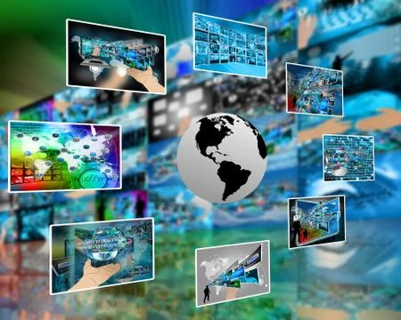 Images around the earth Stock Illustration