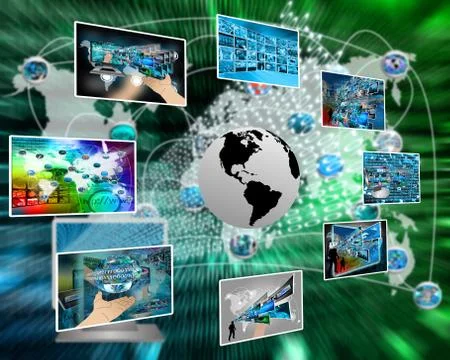 Images around the earth Stock Illustration