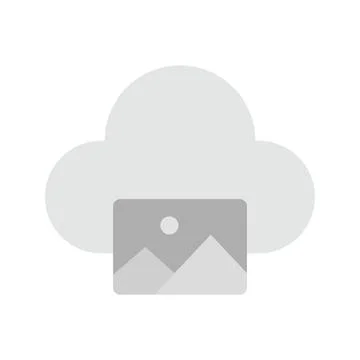 Images on Cloud icon vector image. Stock Illustration