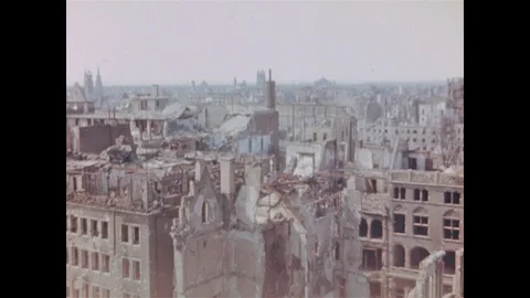 Images of a devastated Cologne Stock Footage 103377716