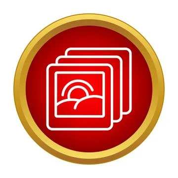 Images gallery icon displaying multiple pictures concept Stockillustratie