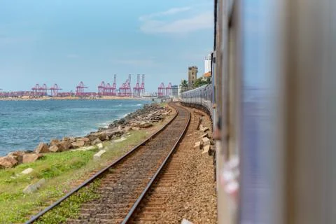 Images from the Interior of the second category train car in Sri Lanka from C Stock Photos