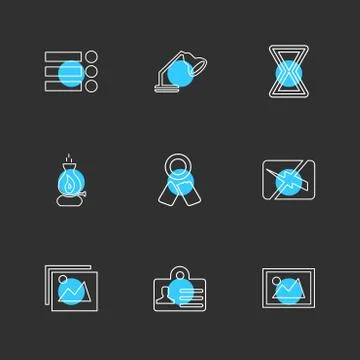 Images , printer , messages , pin , eps icons set vector Illustrazione stock