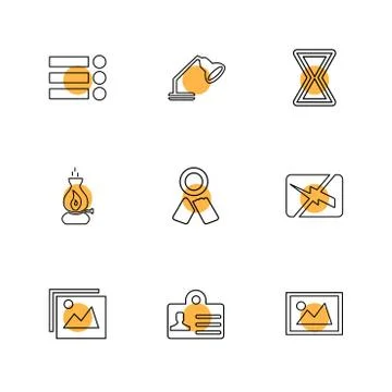 Images , printer , messages , pin , eps icons set vector Illustrazione stock