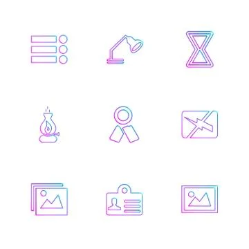 Images , printer , messages , pin , eps icons set vector 스톡 일러스트