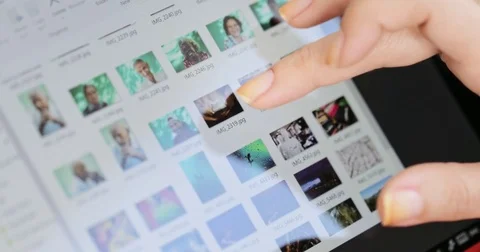 Images Review On Computer Screen For Professional Photographer Stock Footage 81540160