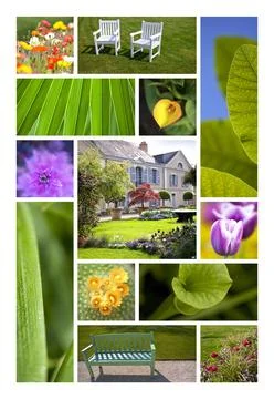 Images of Spring collage Stock Photos