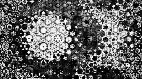 Images in which dots and patterns are intertwined like mosaic paintings Ilustração Stock