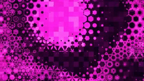 Images in which dots and patterns are intertwined like mosaic paintings Stock Illustration