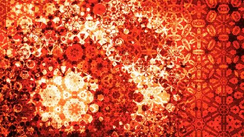 Images in which dots and patterns are intertwined like mosaic paintings Illustrazione stock