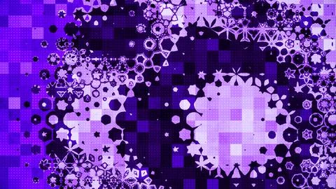 Images in which dots and patterns are intertwined like mosaic paintings Illustrazione stock