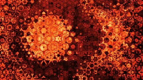 Images in which dots and patterns are intertwined like mosaic paintings Ilustração Stock