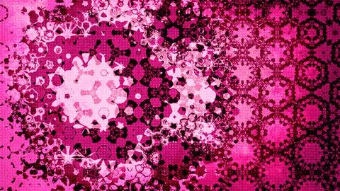 Images in which dots and patterns are intertwined like mosaic paintings Stock Illustration