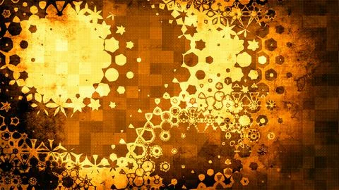 Images in which dots and patterns are intertwined like mosaic paintings Illustrazione stock
