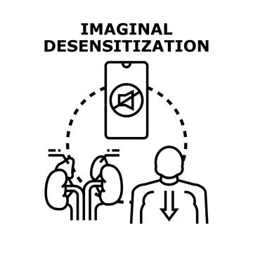 Imaginal desensitization therapy reducing anxiety concept イラスト素材