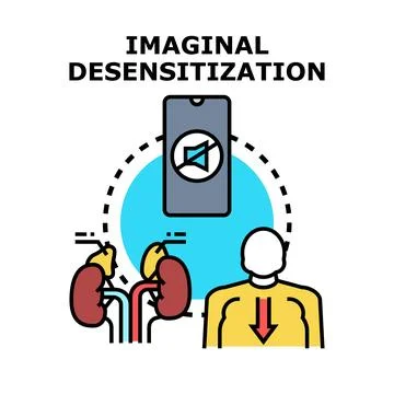 Imaginal desensitization therapy reducing anxiety concept イラスト素材