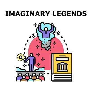 Imaginary legends concept featuring storytelling and fantasy Stock-Illustration
