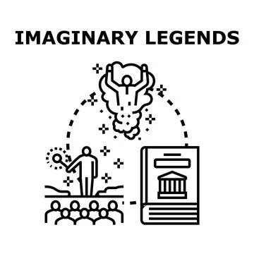 Imaginary legends concept featuring storytelling and fantasy Stock-Illustration