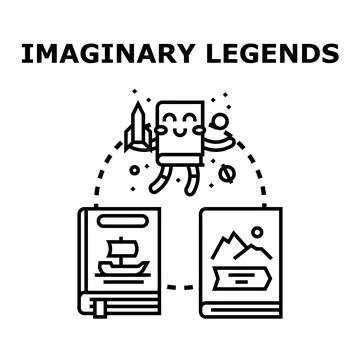 Imaginary legends concept inspiring creative adventures 库存插图