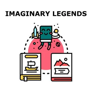 Imaginary legends concept inspiring creative adventures Stock Illustration