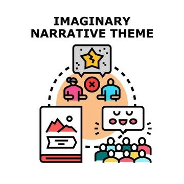 Imaginary narrative theme creating fan engagement and debate Stock Illustration