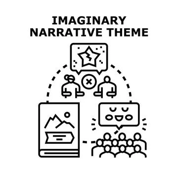 Imaginary narrative theme creating fan engagement and debate Stock Illustration