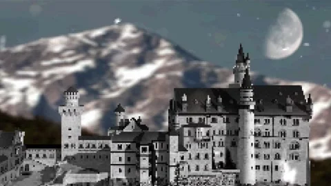 An imaginary palace background. 3d animation Vídeos de archivo 233560105