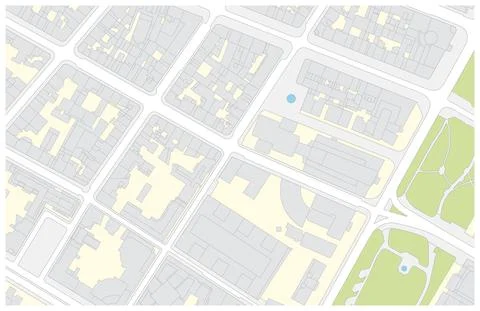 Imaginary vector cadastral map of an inner city Stock Illustration