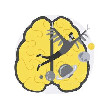 Imagination abstract concept vector illustration. Stock Illustration