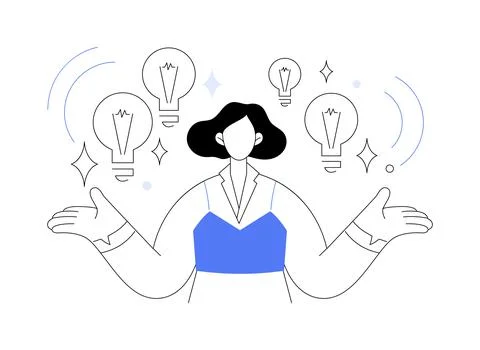 Imagination abstract concept vector illustration. Stock Illustration