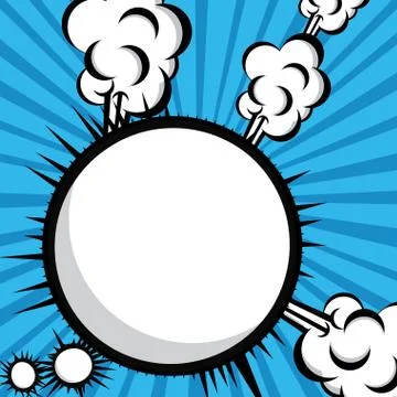 Imagination comics icon over blue  background vector illustration Stock Illustration