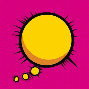 Imagination comics icon over pink  background vector illustration イラスト素材