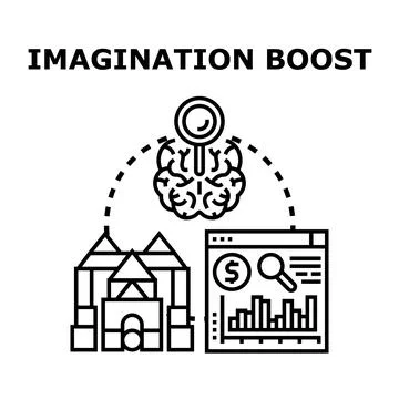 Imagination creating innovative business ideas and economic growth Stock Illustration
