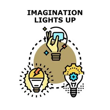 Imagination creating new ideas and inspiring innovation Stock Illustration