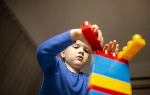 Imagination development technique. Selective focus on creative constructions Stock Photos