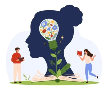 Imagination Growth Concept with Creative Minds 스톡 일러스트