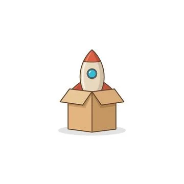 Imagination ignition ready for launch vector drawing represents creativity .. Stock Illustration