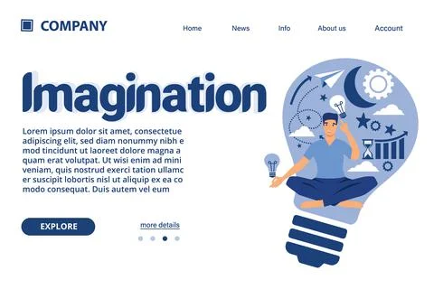 Imagination illustration Suitable for web landing page, ui, mobile app, banne Stock Illustration
