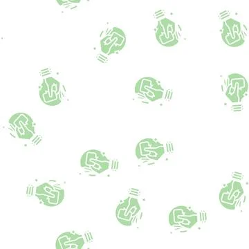 Imagination light bulb glyph seamless pattern Stock Illustration