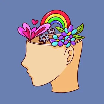 Imagination or dream themed vector illustration Stock Illustration