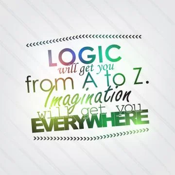 Imagination will get you everywhere Illustrazione stock