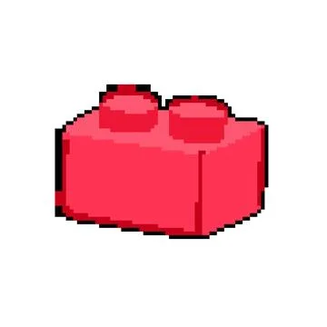 Imaginative building blocks pixel art vector illustration Stock Illustration