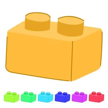 Imaginative building blocks vector cartoon graphic 库存插图
