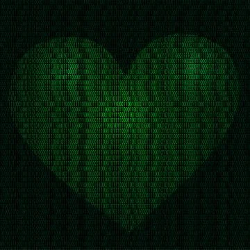 Imaginative cyber heart Stock Illustration